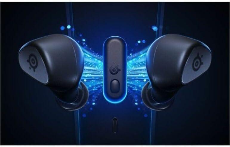 imageSteelSeries Arctis GameBuds for PlayStationPCSwitchMobile QuickSwitch 24GHz Bluetooth 53 Active Noise Cancelling 100 Game Audio Presets 40H Battery with Qi Charging Case WhiteBlack