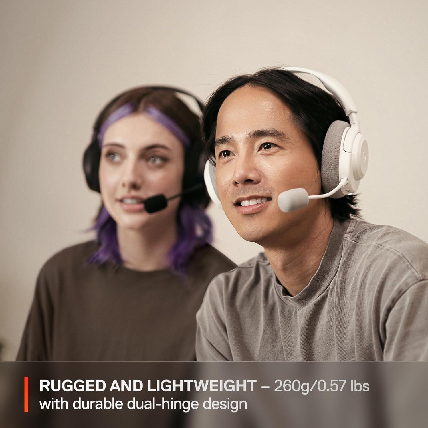 imageSteelSeries Arctis Nova 3P Wireless MultiPlatform Gaming Headset Mobile App Control 40 HR Battery Neodymium Magnetic Drivers 24GHzBluetooth PS5 PS4 PC Switch Mobile AquaWhite