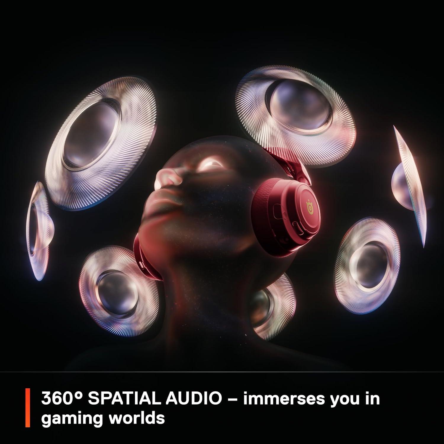 imageSteelSeries Arctis Nova 7 Wireless MultiPlatform Gaming Headset Dragon Edition Two Speaker Plate Sets Dual Wireless 24GHz ampamp Bluetooth 38 HR Fast Charge Battery PC PS Mac Mobile SwitchDragon