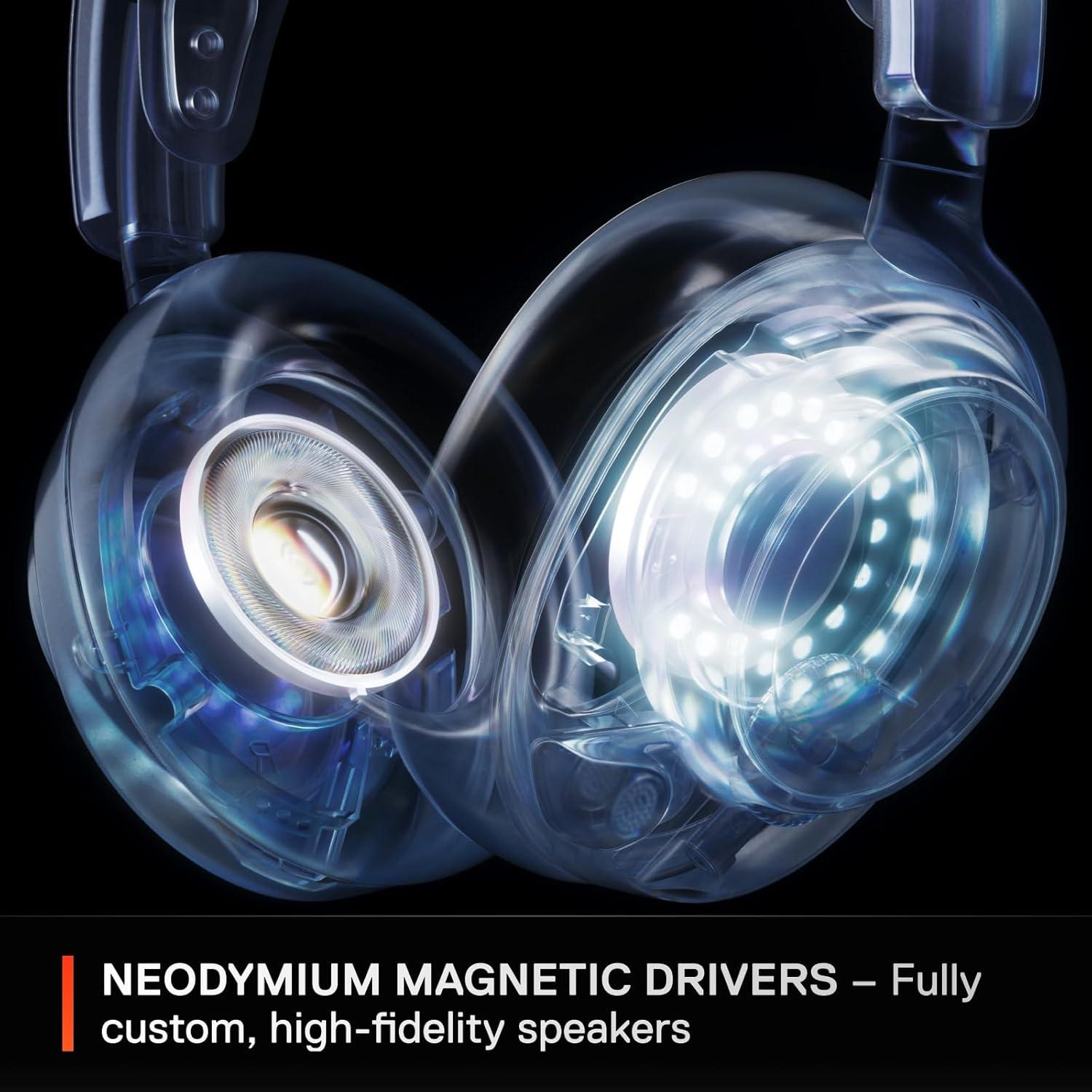 imageSteelSeries Arctis Nova 7P Wireless MultiPlatform Gaming Headset Neodymium Magnetic Drivers 24GHz Bluetooth 38Hr USBC Battery Gen2 AI Mic PlayStation PC Switch VR Mobile Black