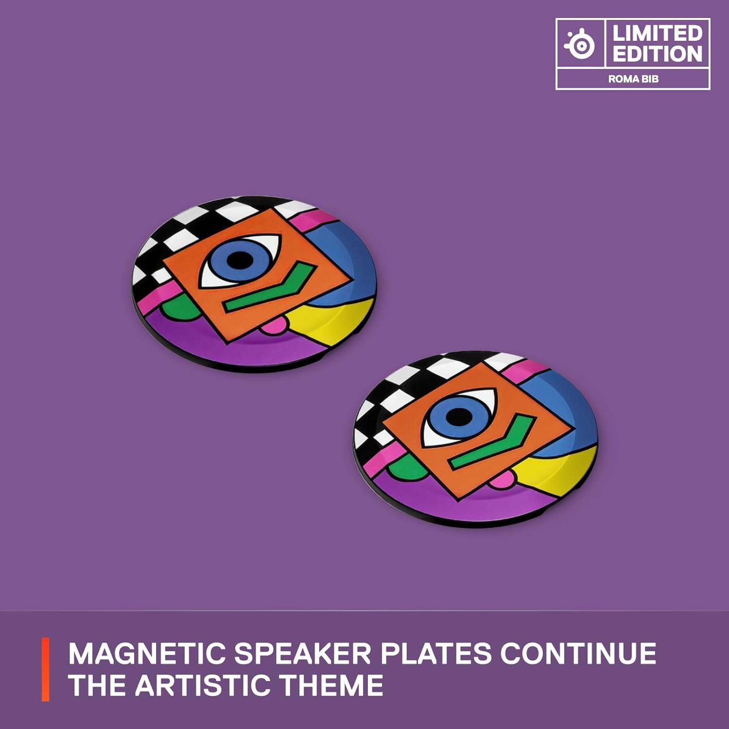 imageSteelSeries Arctis Nova Booster Pack Limited Edition Artist Collaboration Roma Bib Gaming Headset Accessory Nylon Headband Customize with Unique Speaker Plates