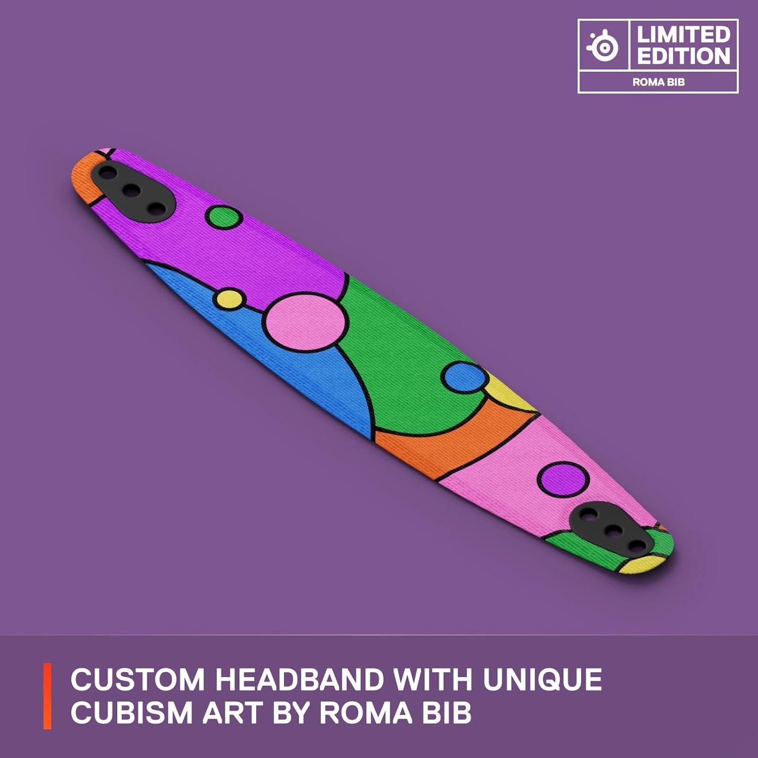 imageSteelSeries Arctis Nova Booster Pack Limited Edition Artist Collaboration Roma Bib Gaming Headset Accessory Nylon Headband Customize with Unique Speaker Plates