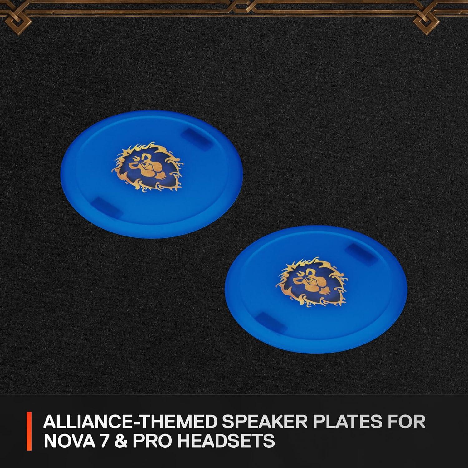 imageSteelSeries Arctis Nova Booster Pack World of Warcraft Alliance Edition Free inGame Item Gaming Headset Accessory Nylon Headband Customize with Unique Speaker Plates Limited Edition