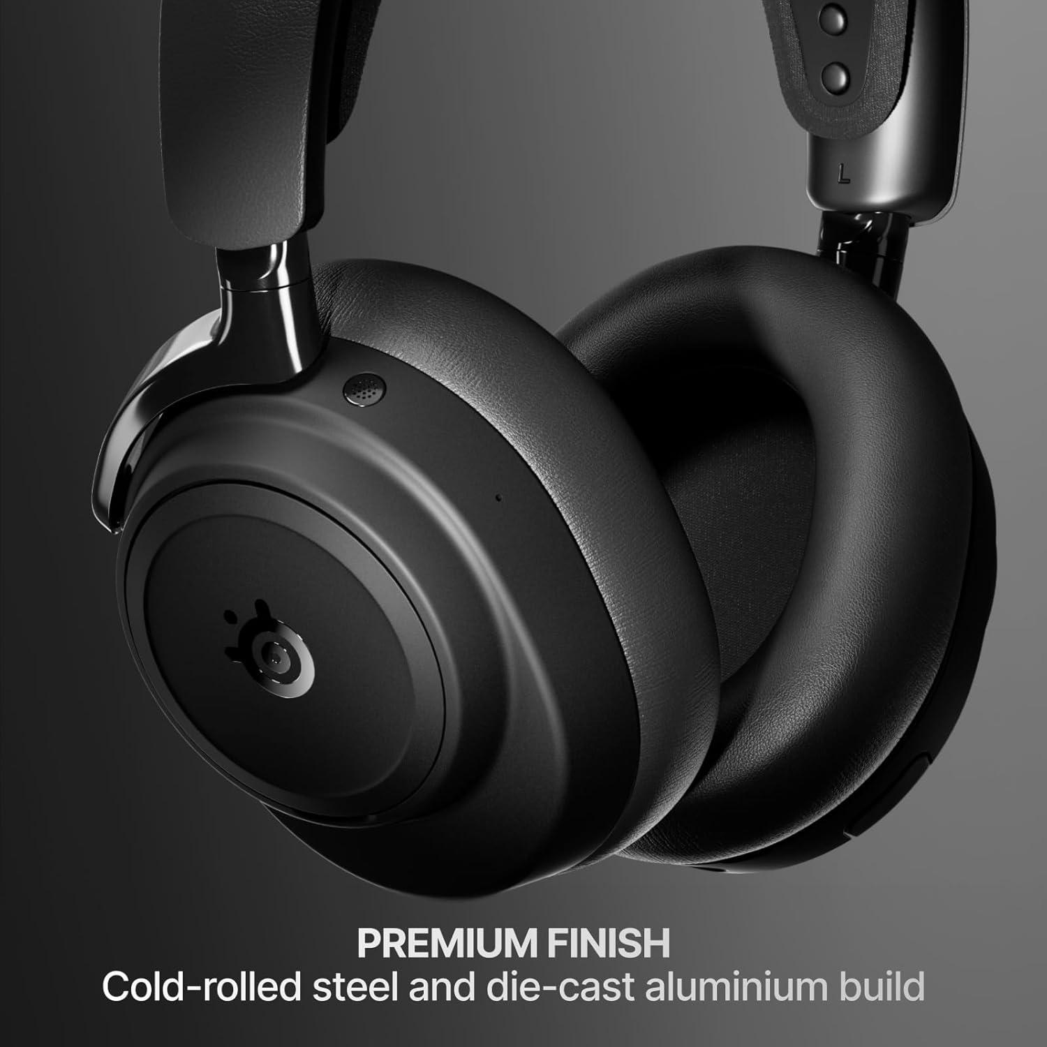 imageSteelSeries Arctis Nova Elite HiRes Wireless Gaming Headset 96kHz24bit Carbon Fiber Speakers ANC AI Noise Rejection App 24GHz BT MultiSource Mix OmniPlay PCPlayStationXboxObsidian