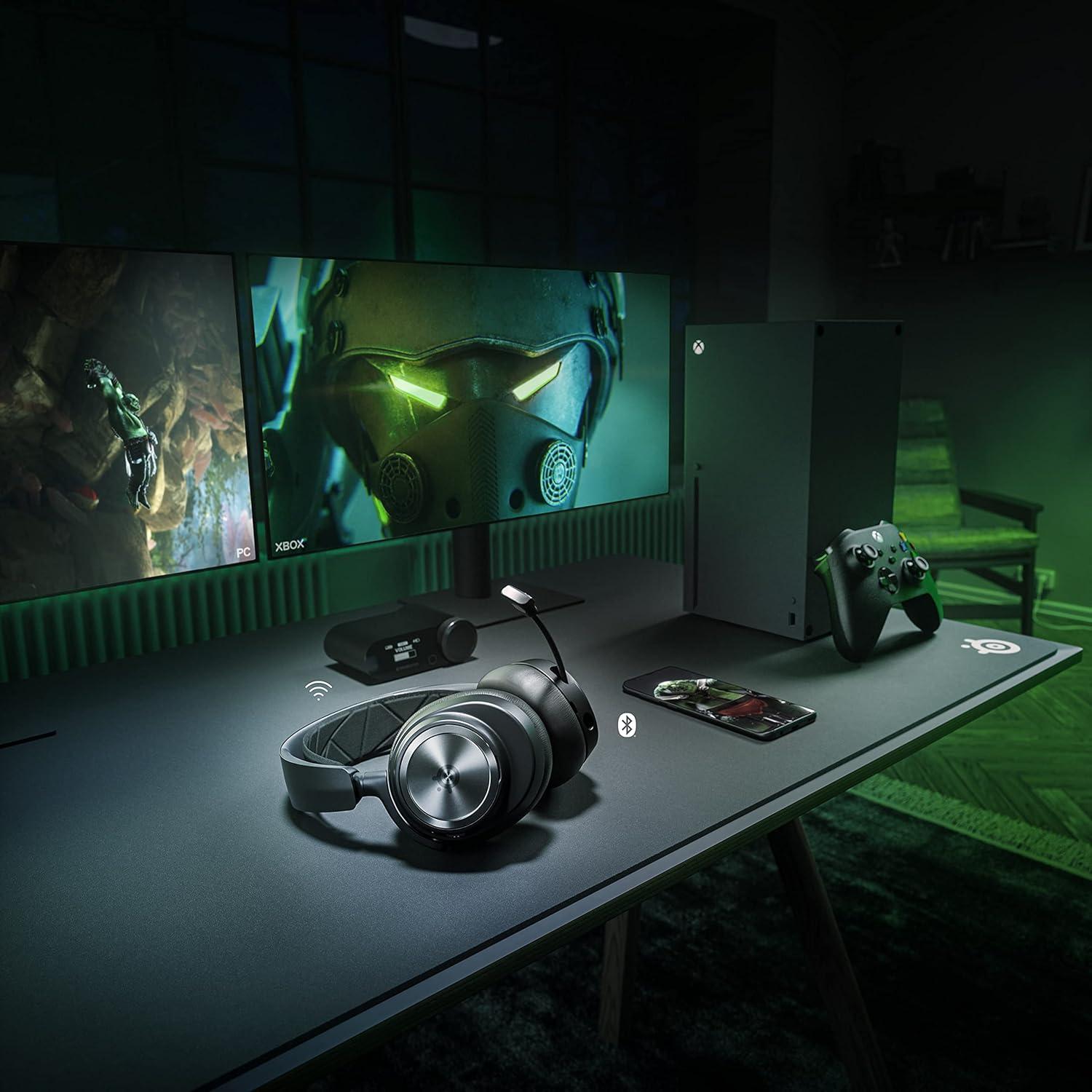 imageSteelSeries Arctis Nova Pro Wireless MultiSystem Gaming Headset Neodymium Magnetic Drivers Active Noise Cancellation 2 Battery System ClearCast Gen 2 Mic PC PS5 PS4 Switch MobileBlack