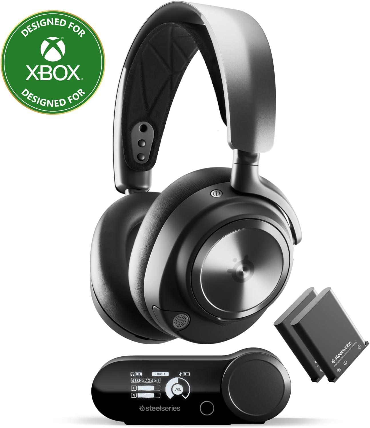 imageSteelSeries Arctis Nova Pro Wireless MultiSystem Gaming Headset Neodymium Magnetic Drivers Active Noise Cancellation 2 Battery System ClearCast Gen 2 Mic PC PS5 PS4 Switch MobileBlack