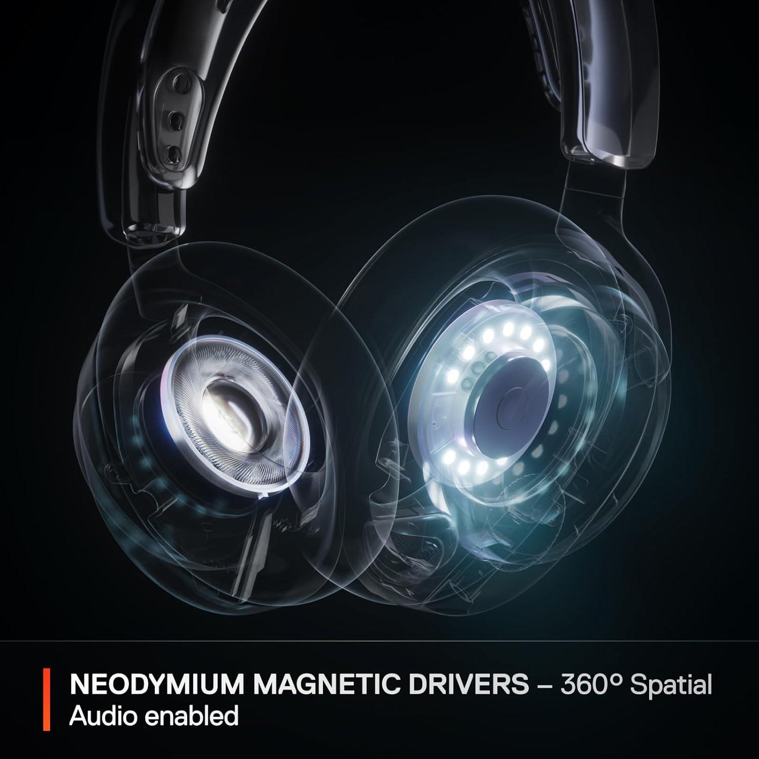 imageSteelSeries Arctis Nova Pro Wireless MultiSystem Gaming Headset Neodymium Magnetic Drivers Active Noise Cancellation 2 Battery System ClearCast Gen 2 Mic PC PS5 PS4 Switch MobileWhite