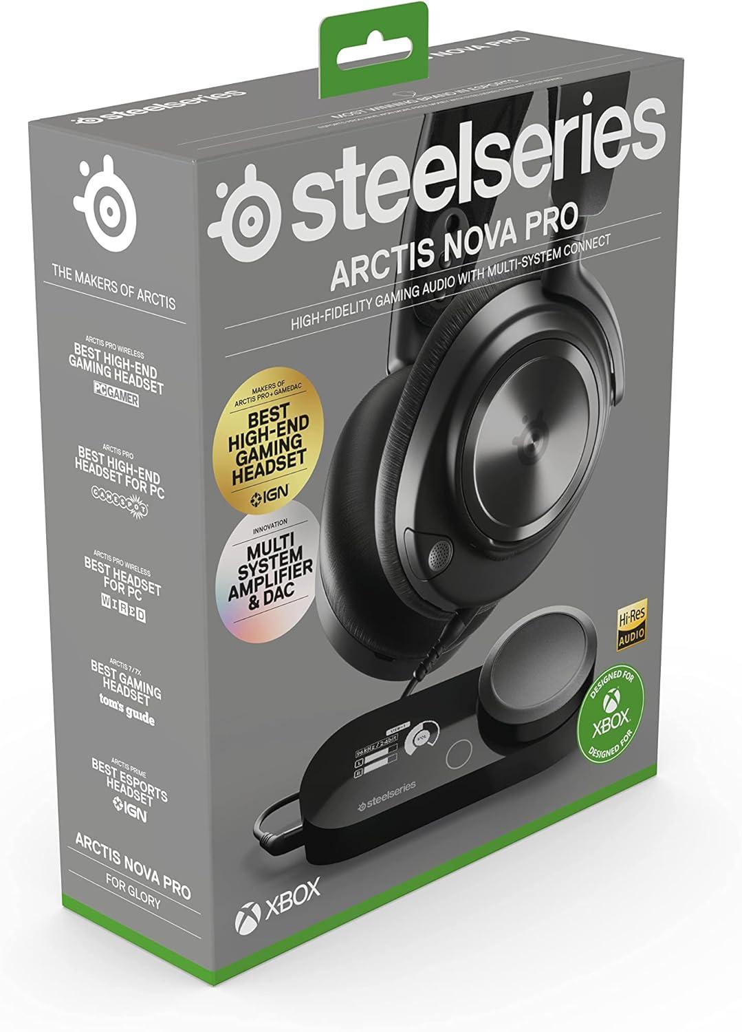 imageSteelSeries Arctis Nova Pro Wireless MultiSystem Gaming Headset Neodymium Magnetic Drivers Active Noise Cancellation 2 Battery System ClearCast Gen 2 Mic PC PS5 PS4 Switch MobileBlack