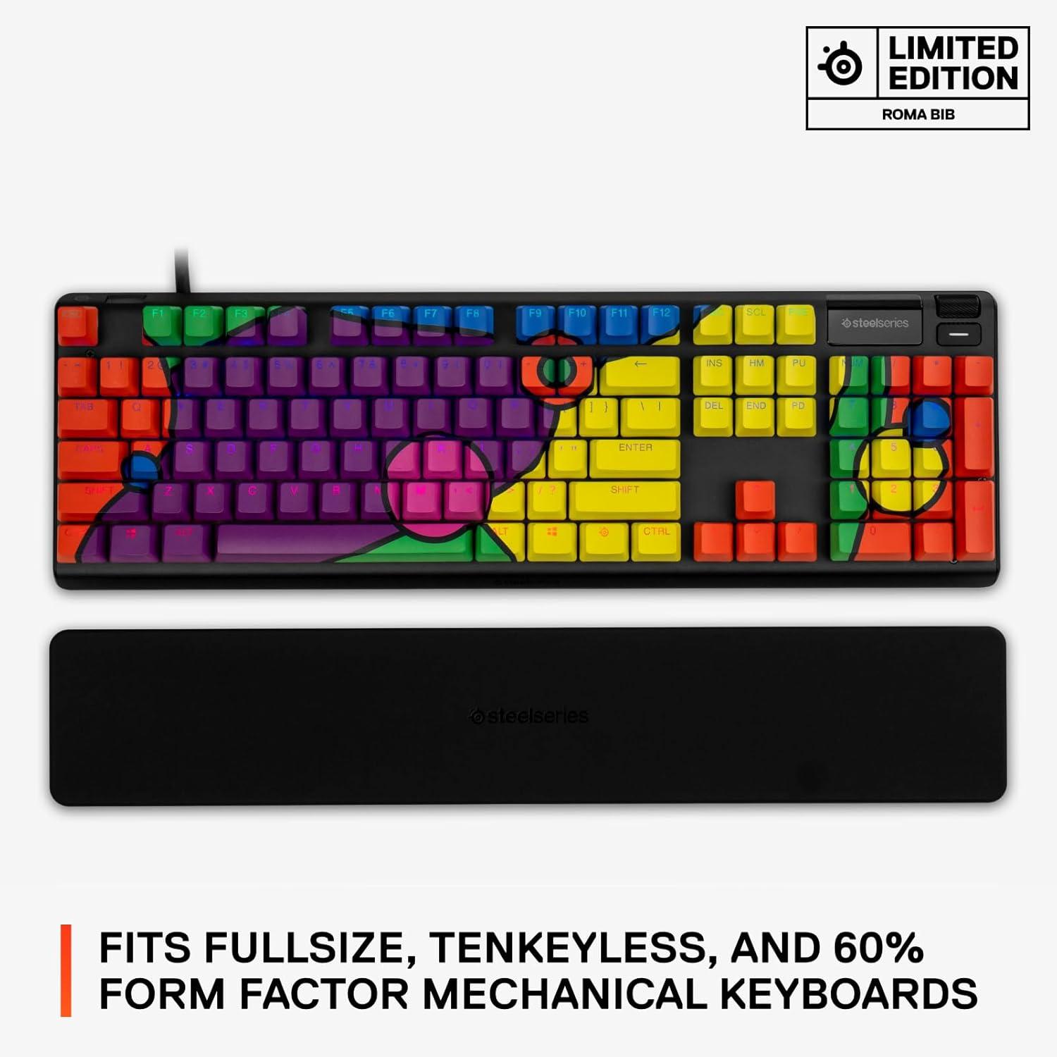 imageSteelSeries Keycaps Limited Edition Artist Collaboration Roma Bib Double Shot Pudding Durable PBT Thermoplastic Compatible with a Wide Range of Mechanical Keyboards Special Artwork