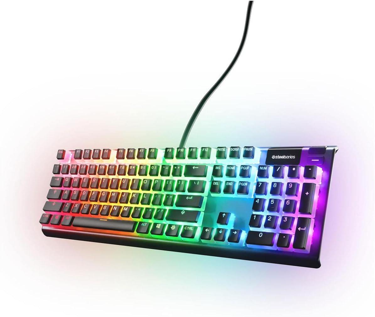 imageSteelSeries PRISMCAPS Double Shot PuddingStyle Keycaps Durable PBT Thermoplastic Compatible with a Wide Range of Mechanical Keyboards BlackBlack