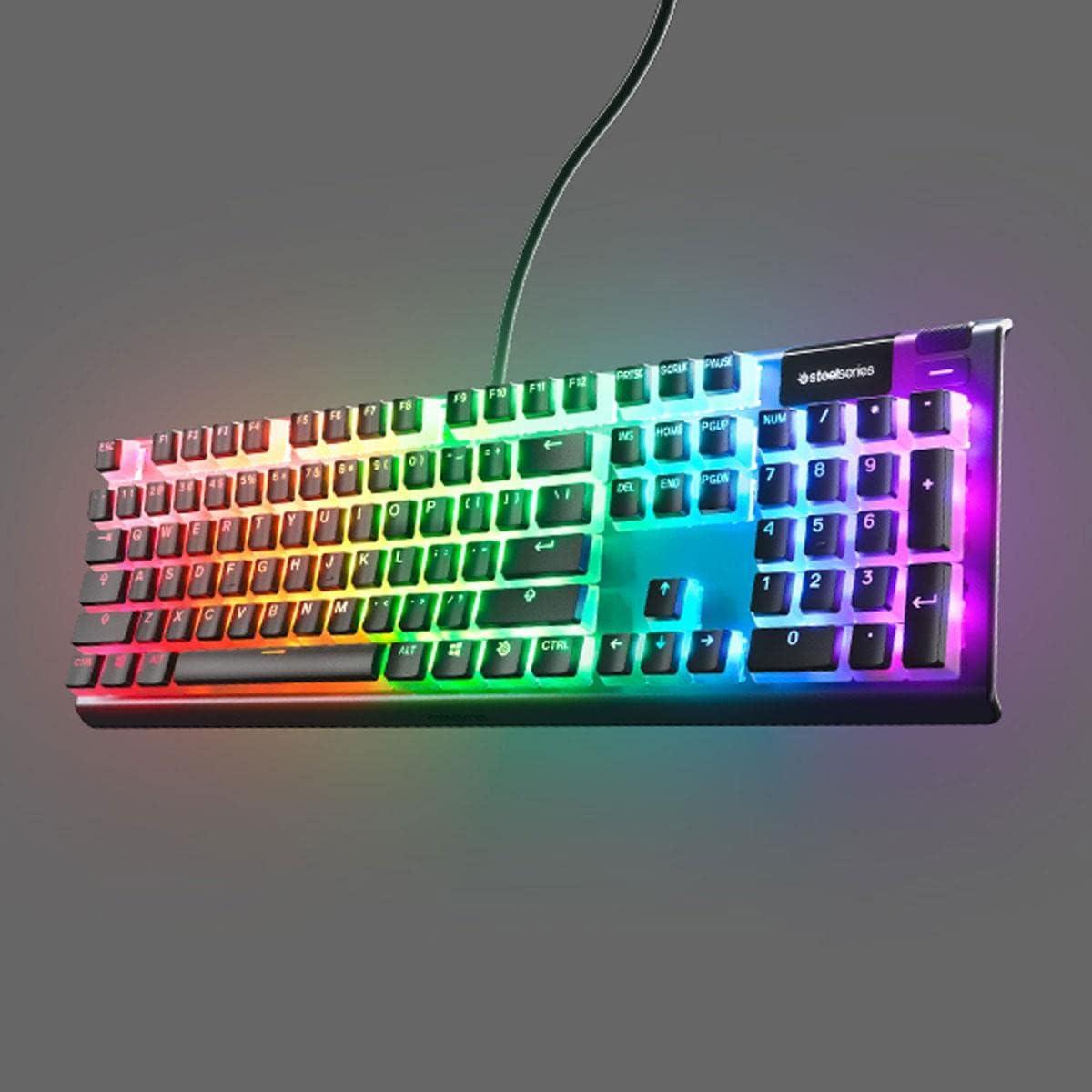 imageSteelSeries PRISMCAPS Double Shot PuddingStyle Keycaps Durable PBT Thermoplastic Compatible with a Wide Range of Mechanical Keyboards BlackBlack