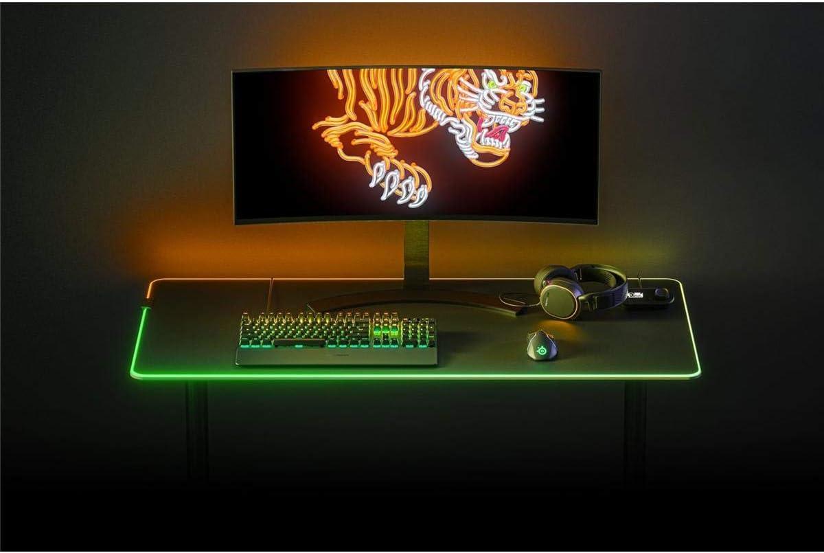 imageSteelSeries QcK Gaming Mouse Pad XXL Thick Cloth Sized to Cover DesksRGB Black