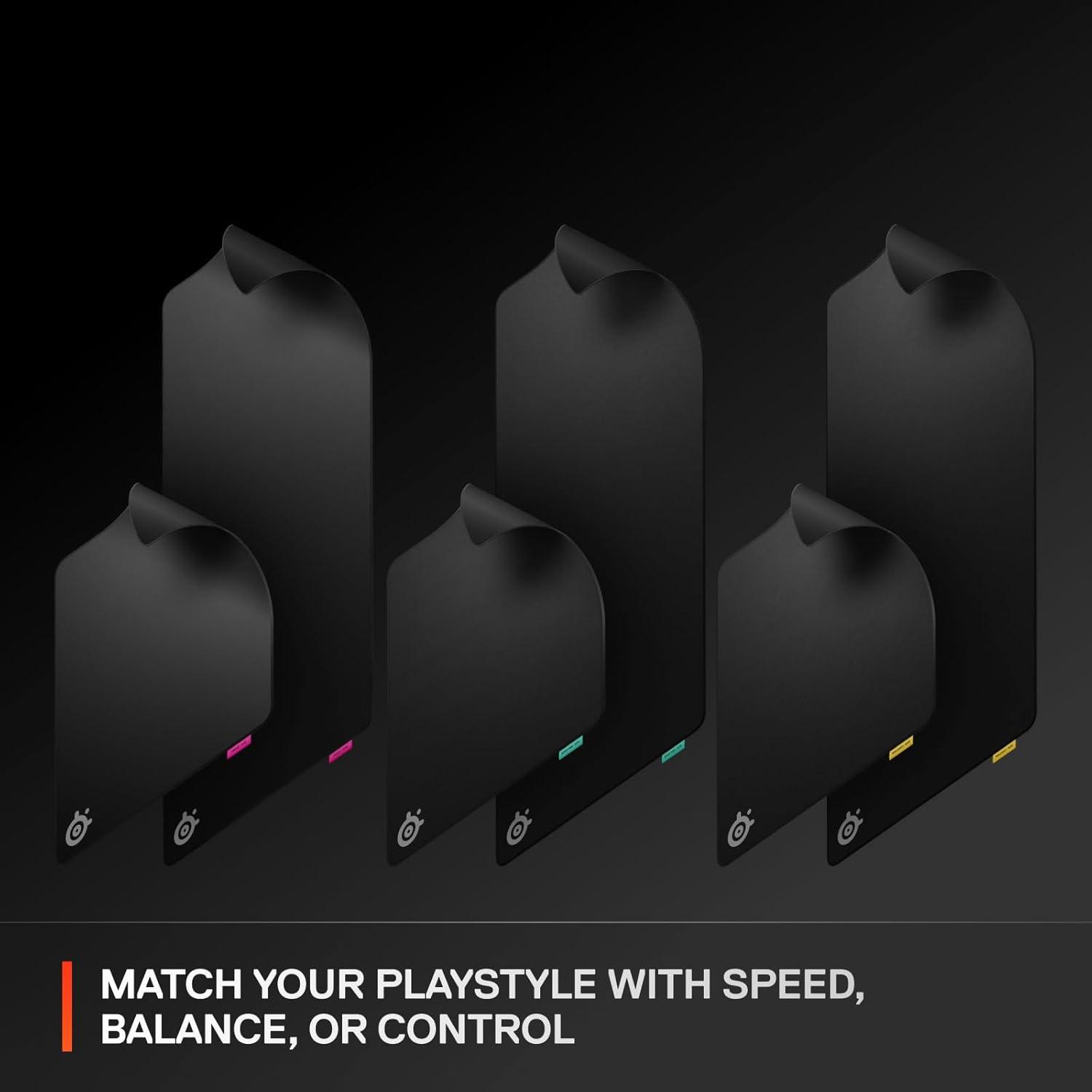 imageSteelSeries QcK XL Performance Speed Gaming Mousepad Extra Density for a Smooth Glide LowProfile Edge Stitching NonSlip Neoprene Rubber Base 1575 x 3443 inch FPS MOBAs RTS MMOLarge