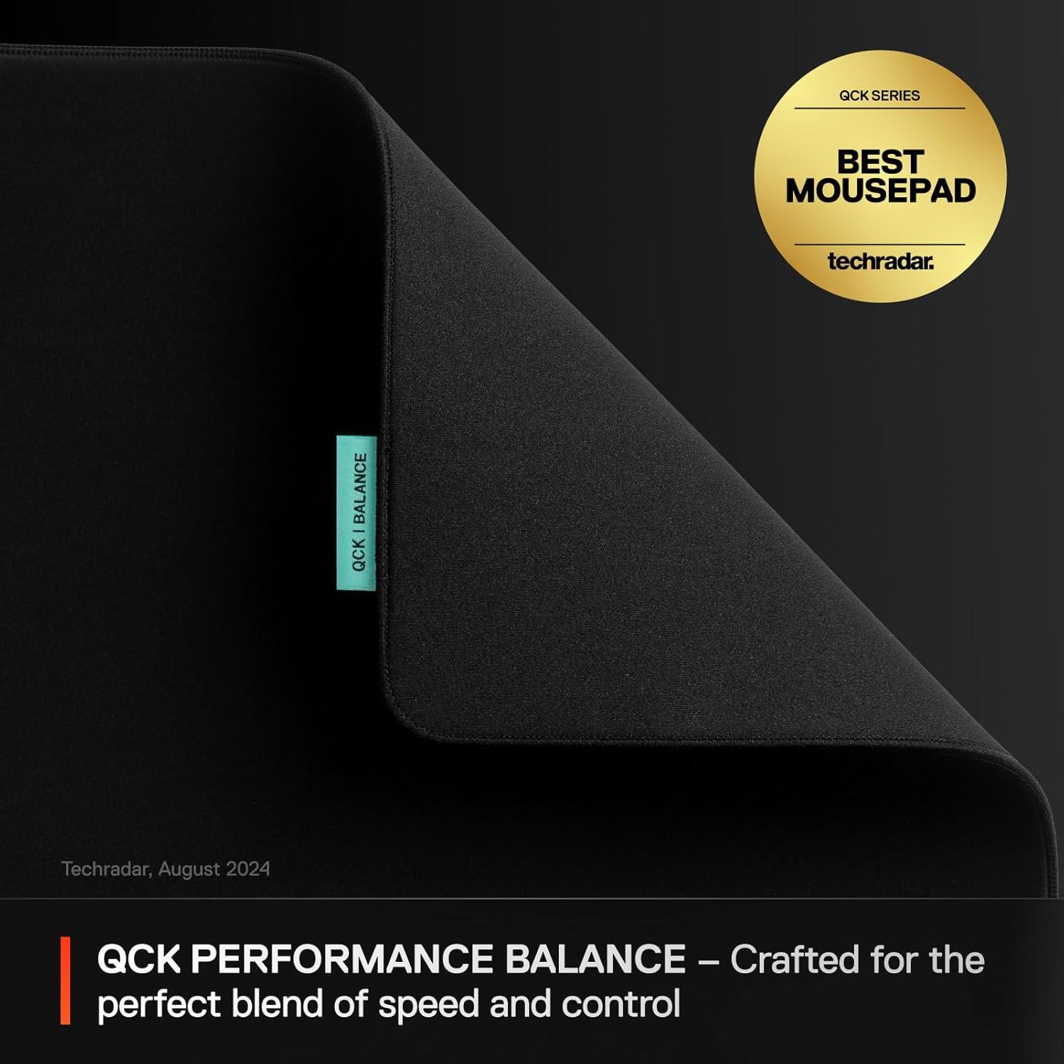 imageSteelSeries QcK XL Performance Speed Gaming Mousepad Extra Density for a Smooth Glide LowProfile Edge Stitching NonSlip Neoprene Rubber Base 1575 x 3443 inch FPS MOBAs RTS MMOXL