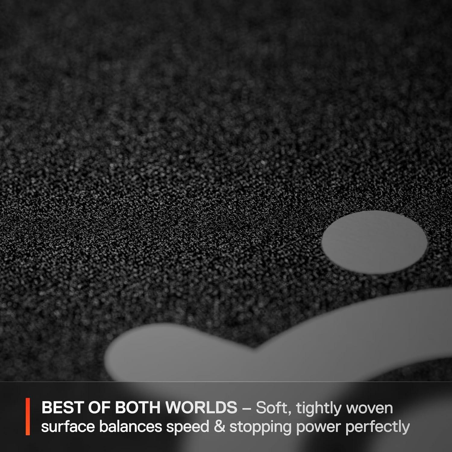 imageSteelSeries QcK XL Performance Speed Gaming Mousepad Extra Density for a Smooth Glide LowProfile Edge Stitching NonSlip Neoprene Rubber Base 1575 x 3443 inch FPS MOBAs RTS MMOXL