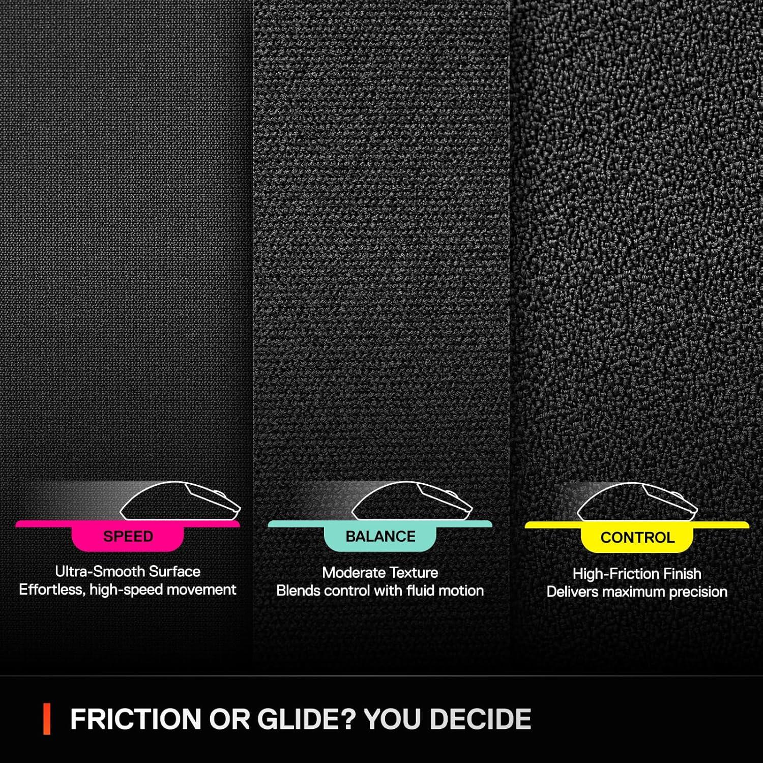 imageSteelSeries QcK XL Performance Speed Gaming Mousepad Extra Density for a Smooth Glide LowProfile Edge Stitching NonSlip Neoprene Rubber Base 1575 x 3443 inch FPS MOBAs RTS MMOLarge