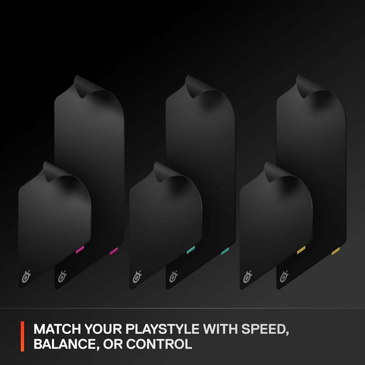 imageSteelSeries QcK XL Performance Speed Gaming Mousepad Extra Density for a Smooth Glide LowProfile Edge Stitching NonSlip Neoprene Rubber Base 1575 x 3443 inch FPS MOBAs RTS MMOXL