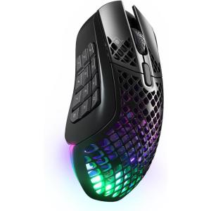 SteelSeries Aerox 9 Wireless – Holey RGB Gaming Mouse – Ultra-lightweight Water Resistant Design – 18 Buttons – Bluetooth/2.4 GHz – 18K DPI TrueMove Air Optical Sensor(Onyx)