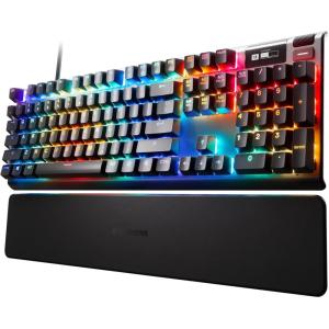 SteelSeries Apex Pro HyperMagnetic Gaming Keyboard — Adjustable Actuation — OLED Screen — RGB – USB Passthrough​(Pro Full Size)
