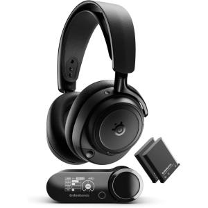 SteelSeries Arctis Nova Elite – Hi-Res Wireless Gaming Headset — 96kHz/24bit — Carbon Fiber Speakers — ANC — AI Noise Rejection — App — 2.4GHz + BT — Multi-Source Mix — OmniPlay PC+PlayStation+Xbox(Obsidian)