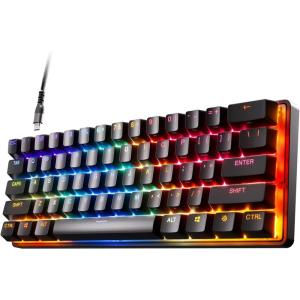 SteelSeries New Apex 9 Mini – HotSwap Optical Mini Keyboard – 60% Compact Design – Optical Switches – RGB Customization – Aluminum Alloy Frame – Double Shot PBT Keycap(Apex 9 Mini 60%)