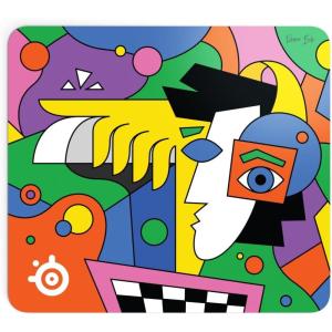 SteelSeries QcK Gaming Mouse Pad — Limited Edition Artist Collaboration — Roma Bib — Non-Slip Rubber Base — Peak Tracking and Stability — Optimized for Gaming Sensors